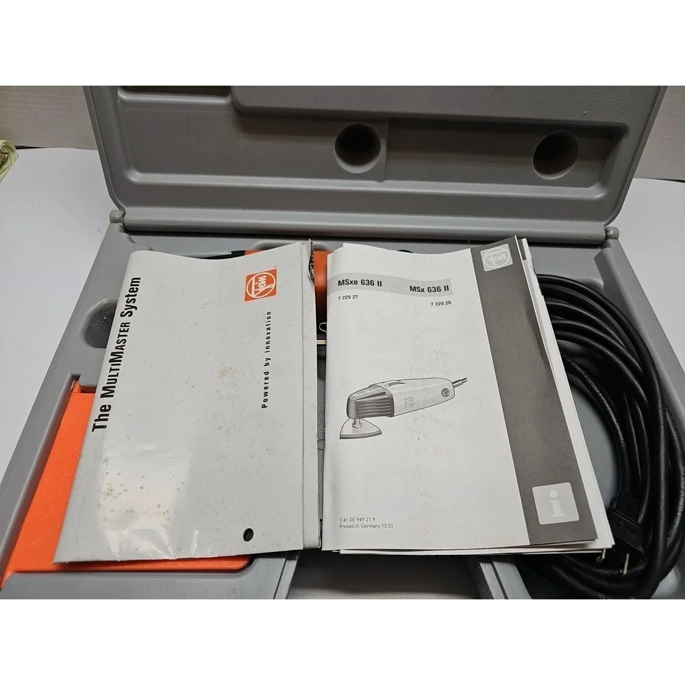 Fein MSXE 636 II MultiMaster Oscillating Multi-Tool Case w/Accessories....TESTED